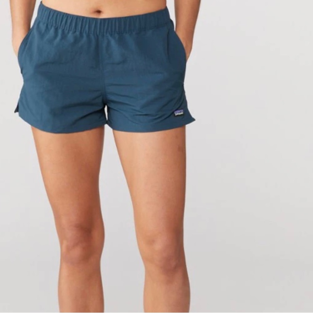Patagonia women’s barely baggies shorts, tidepool blue, medium